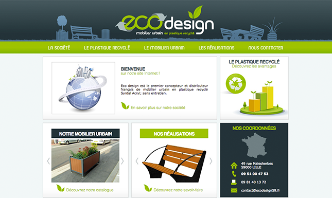 Eco Design - Mobilier urbain en plastique recyclé